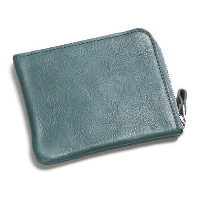 Кошелек для монет Leather Craftsman из натуральной кожи Tochigi Leather Zipper Excela Light L Type Coin Wallet RF004RB NV RefineII/RB (Изысканный Два/Радуга) Мужской