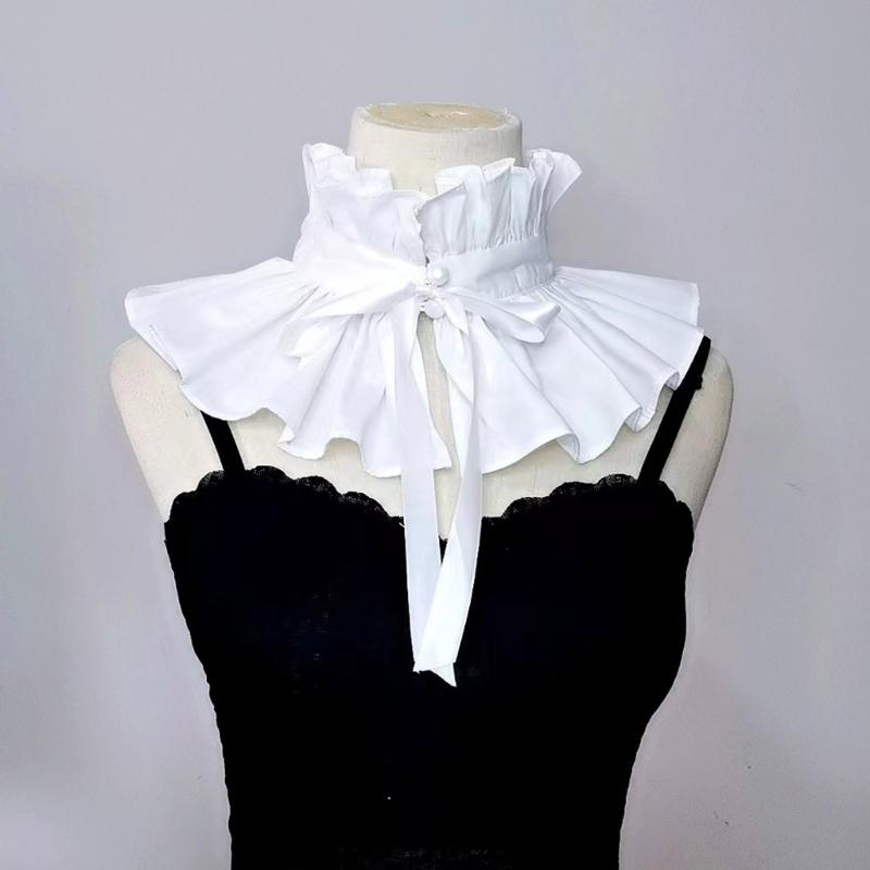 Ruffled Laple Shawl for Lady Girl Shawl Collar Elizabethan Collar