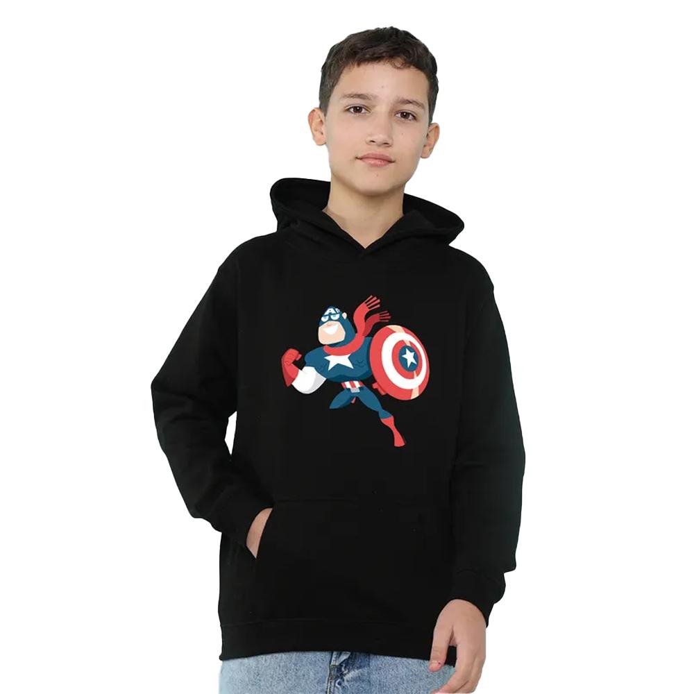 Captain America Childrens/Kids Holiday Outfit Pull Over Hoodie