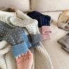 Thick and Warm Wool Polka Dot Socks for Autumn and Winter, Color-blocking Men's Mid-calf Pile Socks for Women