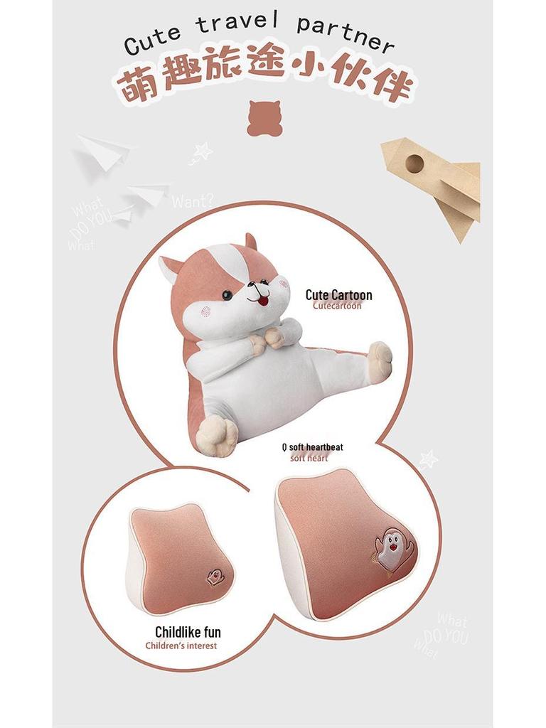 Great Wall ORA Cartoon Full Linen Four Seasons Seat Cushion for Five-Seat Electric Cars.