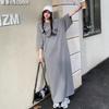 2025 Summer Plus Size Dress Women Loose Vintage Casual Basic Oversized Letter Printing Long Dress