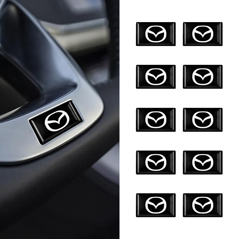 Для Mazda Gh BT50 Atenza BM Speed GJI Axela 323 CX3 CX5 Atez Аксессуары Значок автомобиля Наклейки из эпоксидной смолы Декоративные наклейки Значок h4