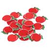 20 Pieces Polyester Red Apple Patches Apple Shape Cute Fruit Sew on/Iron On Patches Jackets