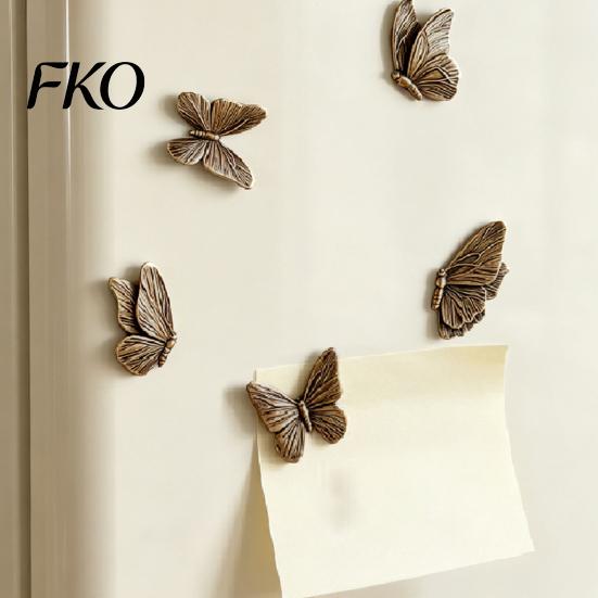 Resin Fridge Magnet 3D Butterfly Refrigerator Magnet, Shape Decorative for Whiteboard Locker Door