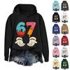 Women's Fashionable Casual Long-Sleeved Printed Hooded Sweatshirt
