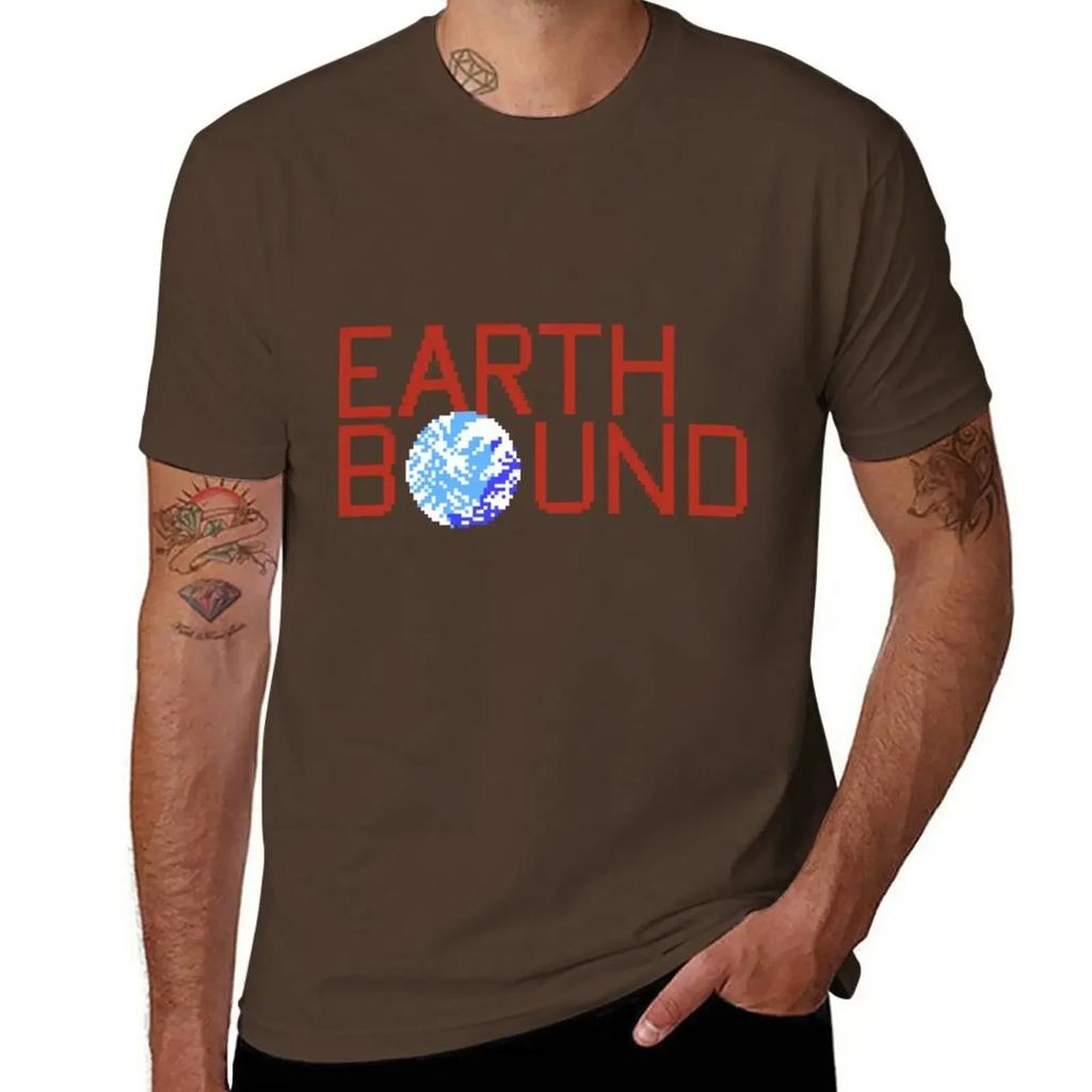 EarthBound Beginnings - Title Screen T-Shirt vintage clothes Aesthetic clothing men t shirt