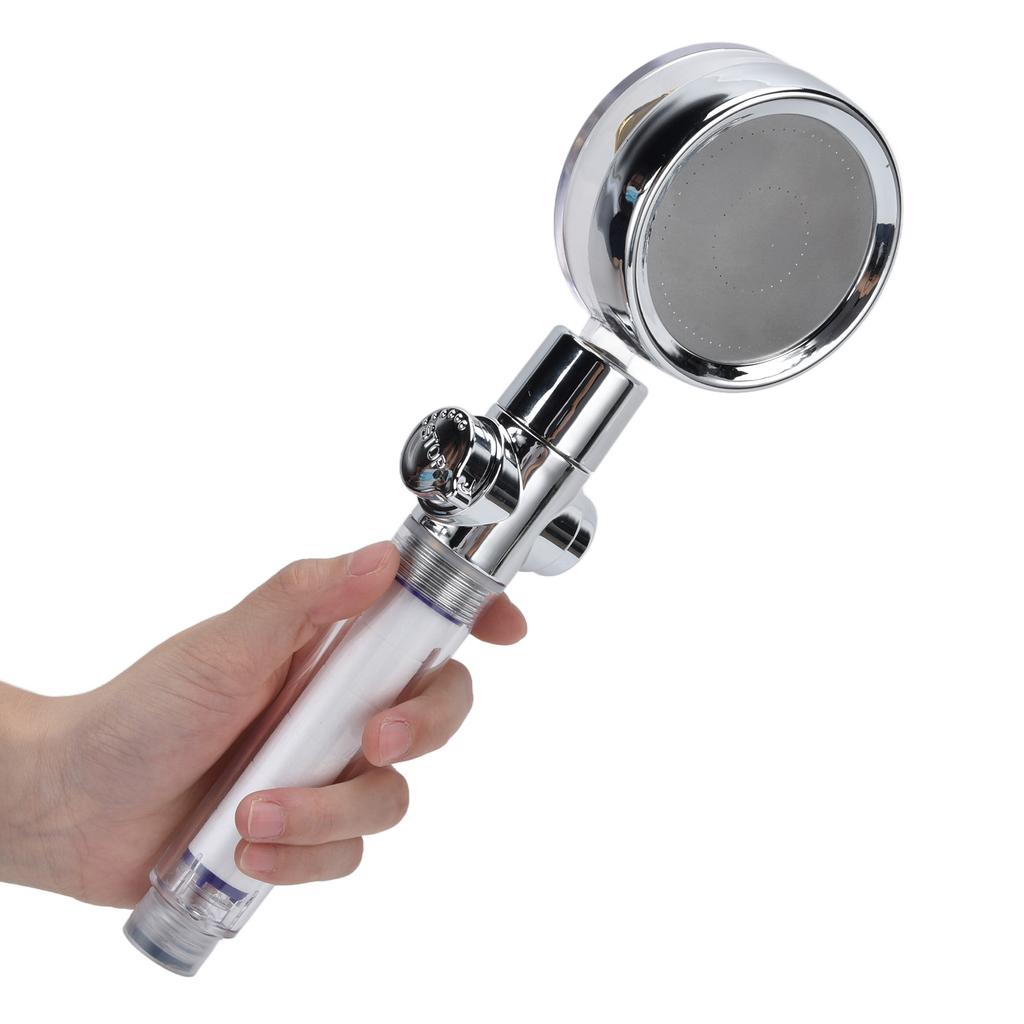 Турбонаддувная лейка для душа ручная с пропеллером вращение на 360 градусов резьба G1/2 съемная для