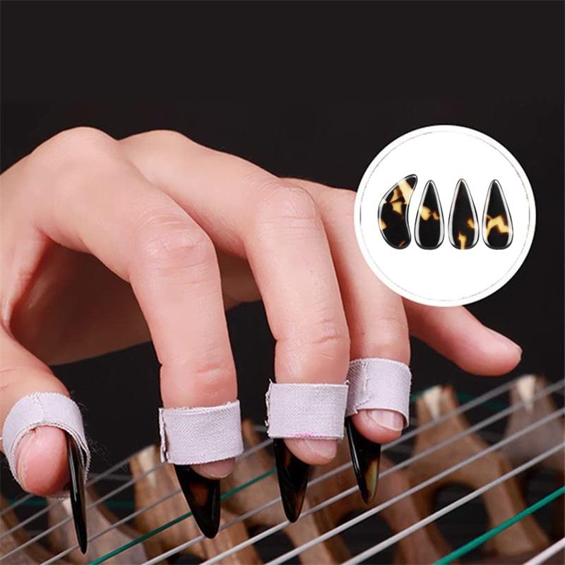 Chinese Zither Nail Covers Practical Musical Plectrum 8pcs Guzheng Finger Picks Classical Stringed Instrument Accessories
