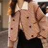 Fashionable Small Fragrant Style Woolen Short Coat for Women In Autumn and Winter New Style Houndstooth Small Thickened Woolen Coat for Women
