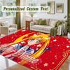Crystal Velvet Square Rug Custom NameSailor Moon Pattern Non Slip Home Floor Decor Rug