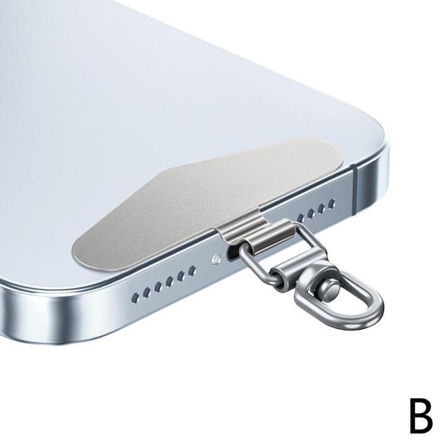 Модернизированный поворотный на 360 градусов держатель для телефона из нержавеющей стали металлическая накладка накладка для шнурка для мобильного телефона предохранительный соединительный элемент новый