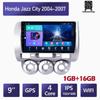 Автомобильное радио для Honda Jazz City 2004-2007, автомобильный мультимедийный видеоплеер, автомобильное стерео радио, GPS-навигация, WIFI 1 + 16 ГБ