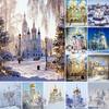 5D DIY алмазная живопись замок пейзаж горный хрусталь вышивка крестиком картина комплект полная алмазная вышивка мозаика украшение дома подарок