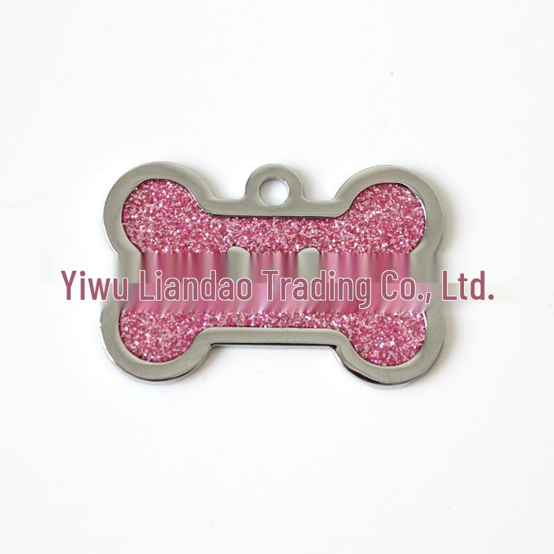 HC535 10-цветный блестящий металлический кулон-жетон для питомца в форме косточки