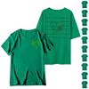 St. Patrick's Adult Green Crew-neck Short-sleeved Printed Green Three-leaf T-shirt