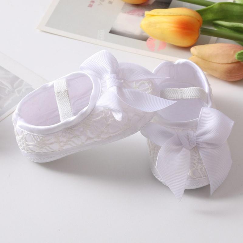 2 шт./компл., милые детские туфли с бантом для маленьких девочек, нескользящая обувь принцессы с мягкой подошвой, комплект с повязкой на голову