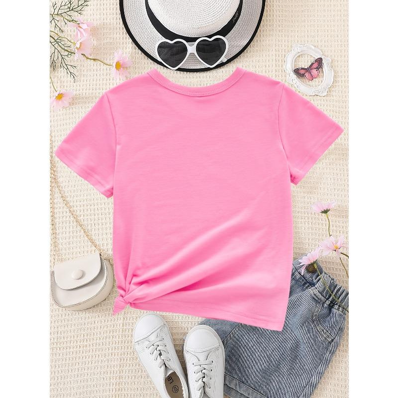 European size Girls round-neck short-sleeved T-shirt with unique English patternsWSL Girl STAY Wild MOON CHILD