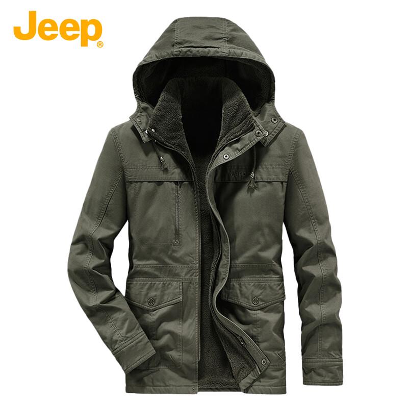 Jeep Мужская стеганая куртка с капюшоном и воротником-стойкой