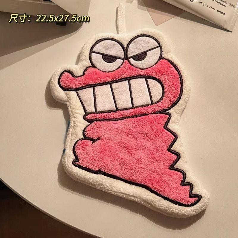 New Crayon Shin-Chan Anime Cartoon Hand Towel Cute Hanging Style Super Absorbent Thickened Hand Towel For Bathroom And Kitchen
