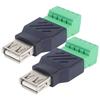 USB 2.0 Тип A Папа/Мама к 5-контактному винтовому разъему USB-гнездо с экраном USB2.0 к штекеру с винтовыми клеммами Сварка не требуется