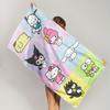 Sanrio Characters Beach Towel 2D Single Print Colorful Travel Accessory Absorbent Soft Adorable Cartoon-Themed Durable Beach Use