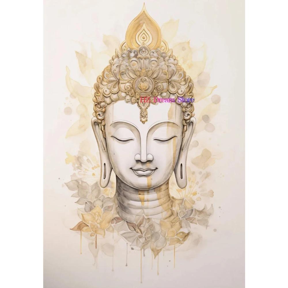 Zen Yoga Meditation Spiritual Vintage Wall Art Poster Print Canvas Painting for Room Home Decor Tree of Life Buddha Lotus Flower