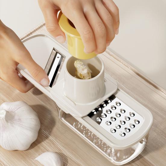 Овощерезка 3-в-1, терка, из нержавеющей стали, кухонный комбайн для нарезки, машина для нарезки с защитой для рук, жульен, пюре