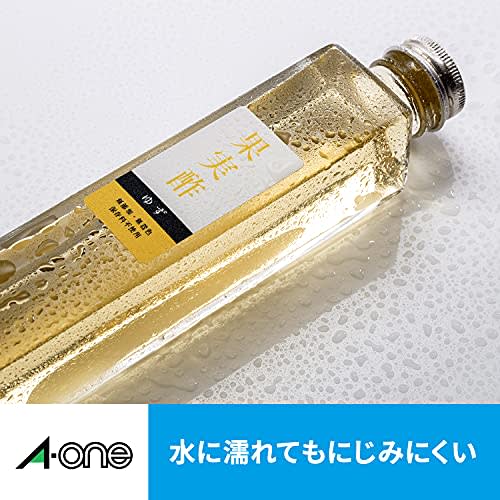 A-One Label Sticker Water Resistant Glossy Film White A4 27 Sides 3 Sheets 28982