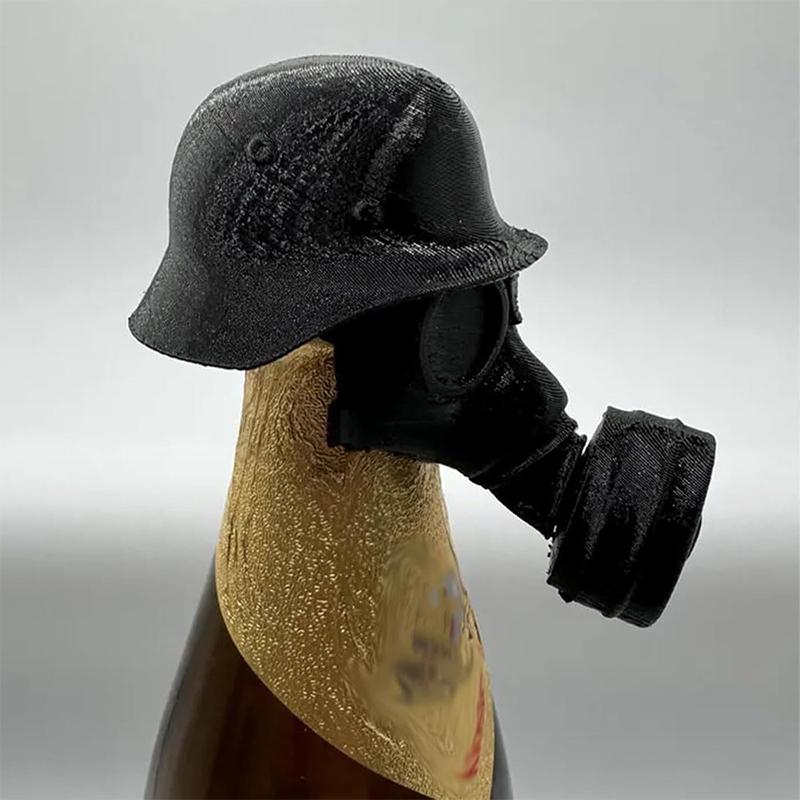 Gm-30 Крышка от пивной бутылки Забавный шлем-противогаз Крышки от пивных бутылок Многоразовые Защитники от пыли Крышка Подарки для любителей пива