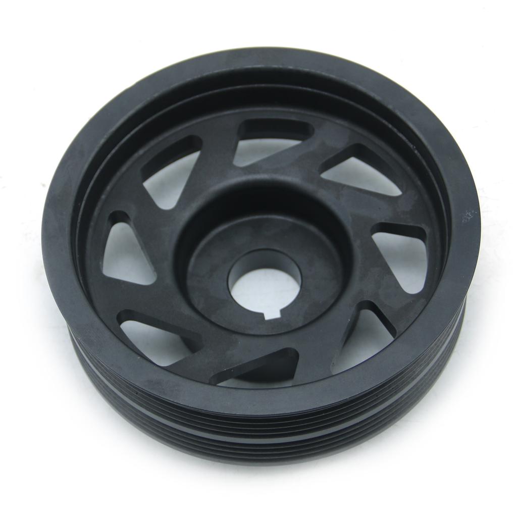 Изнашиваемые детали автомобиля, красная/черная заготовка, алюминиевый легкий шкив коленчатого вала, подходит для Subaru Impreza WRX