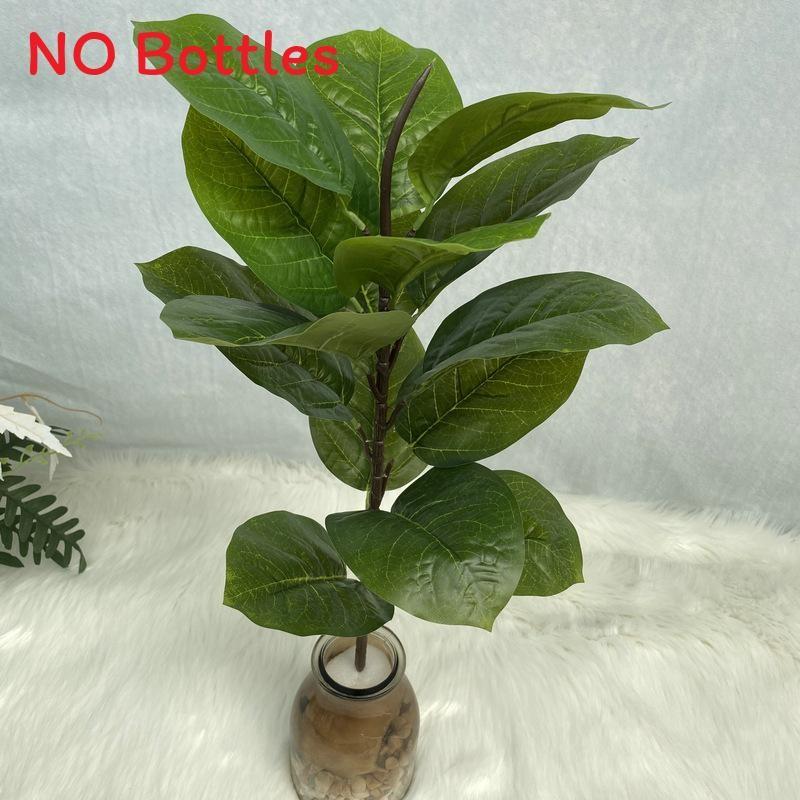 Реалистичное искусственное растение, одиночный стебель, 15 листьев, листва, домашний, свадебный, офисный декор