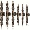 5pcs Vintage Floral Cabinet Knobs, Bronze Dresser Knobs, Suitable For Dressers, Drawers, Cabinets, With Mounting Screws