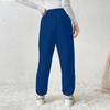 Женские модные спортивные однотонные повседневные спортивные штаны с карманами и шнурком