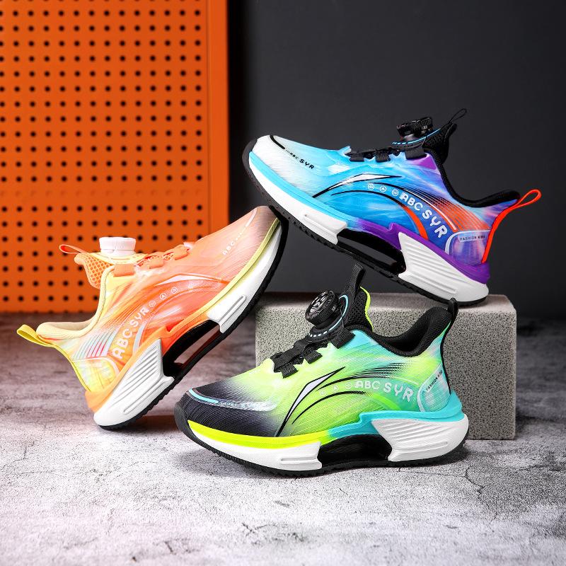 Children's Sports Shoes 2025 Spring and Summer New Boys Lightweight Breathable Mesh Medium and Older Children Non-slip Soft Sole Running Classmates