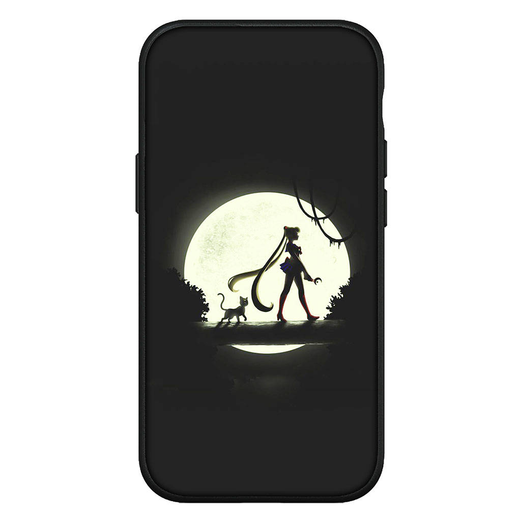 Чехол для iPhone 16 15 Xiaomi Redmi Note 14 13 12 11 Pro Max X 8 9 16e Samsung Galaxy S25 S24 S23 Moto A4 OPPO Huawei Sailor Anime Moon Cat Phone Case