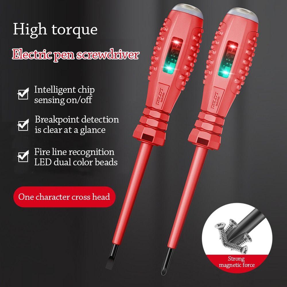 Word/Cross Electric Tester Pen with Indicator Voltage Detector Voltage Sensor Pen Household