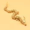 Chinese Zodiac Dragon Statue Golden Brass Dragon Sculpture with Movable Joints Chinese Zodiac Dragon Collectible Figurine Table Decor Ornament