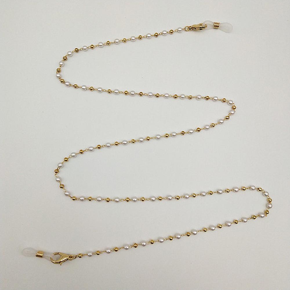 Men Eyewear Jewelry Anti-lost Glasses Clips Reading Glasses Chain Face Mask Necklace Pearl Chain