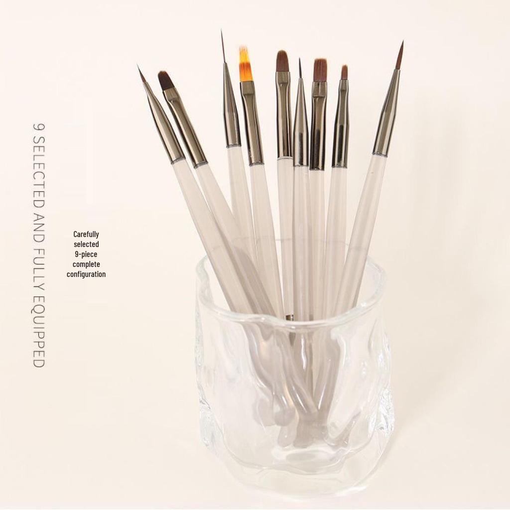 Japanese Dual-Ended Nail Art Brush for Line, Building, Painting, and Flower Designs - Perfect Nail Salon Tool