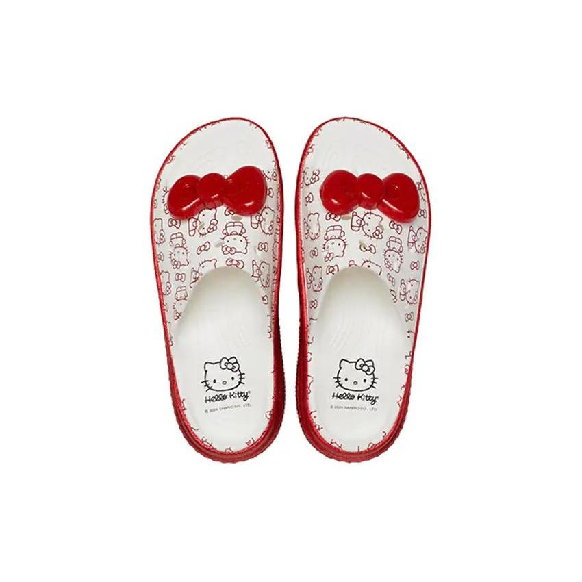 Crocs Stomp Slide Hello Kitty 50-летие Красный Глиттер Женские 209815-100