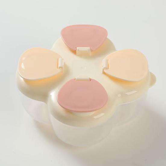 Коробка для сухого молока Портативный диспенсер для детской смеси с 4 отделениями Непросыпающийся контейнер для детских закусок