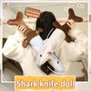 Creative Shark Knife Fur Toy - Funny Shark Blade Doll - Relaxing Pillow With Simulated Sword And Knife Design - Gift Doll