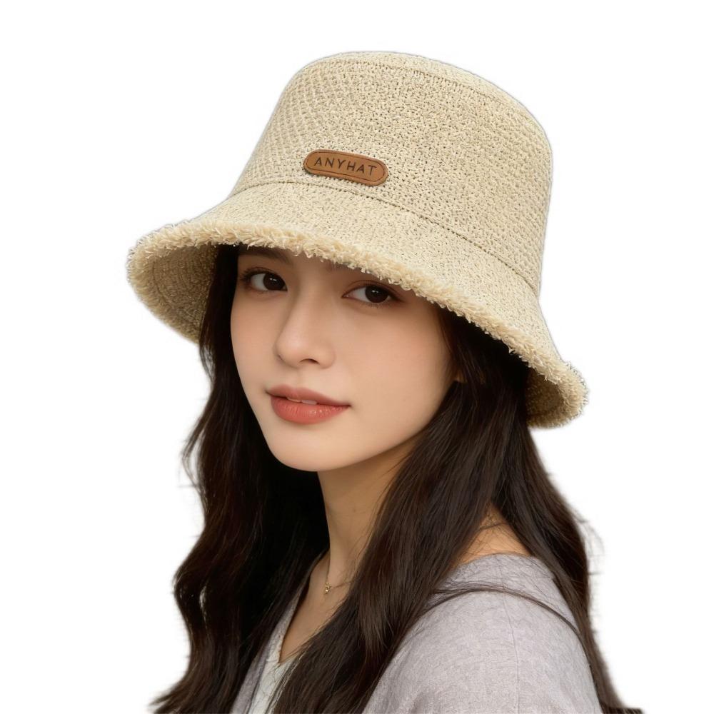 Fashion Foldable Fisherman Hat Wide Brim Lightweight Beach Sun Hat Uv Protection Panama Straw Hat