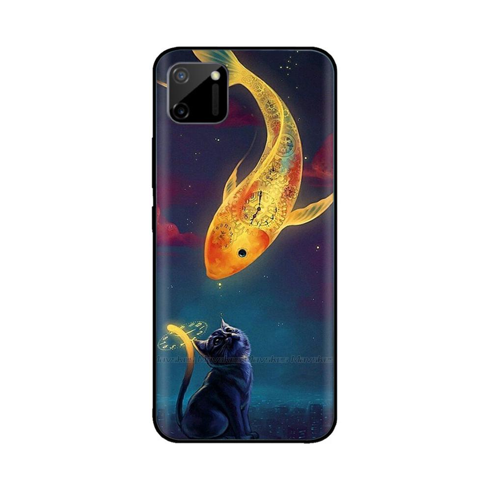 Чехол-бампер для Oppo Realme C11 RMX2185 Для Realme C11 2021 RMX3231 Мягкий силиконовый задний чехол из ТПУ для RealmeC11 Funda Casing Coque