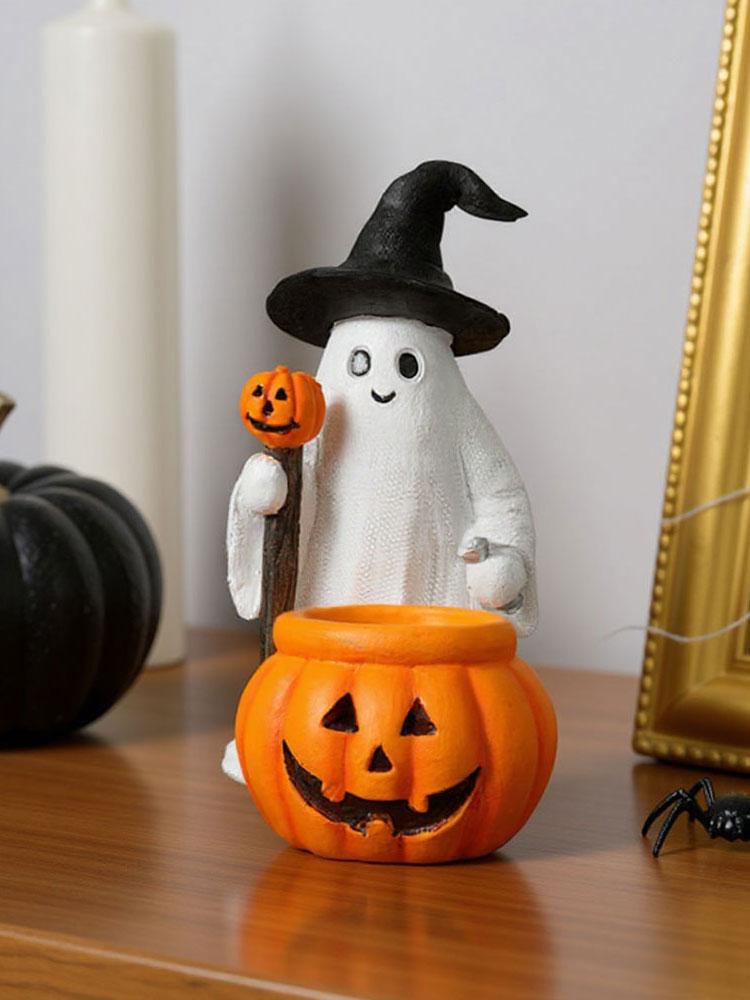 Halloween Spooky Ghost Statue Cowboy Ghost Statue for Party Home Table Centerpieces Shelf Ornaments