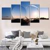 Landscape Canvas Wall Art Poster Painting Nature Mirrored Sunset Wallpaper Home Decor Artwork for Living Room Framework 5 Pieces No Frame
