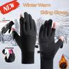 Зима Новая работа Лыжные откидные перчатки с двумя пальцами для велоспорта, рыбалки, активного отдыха, ветрозащитные, водонепроницаемые, мужские, женские, теплые перчатки с сенсорным экраном