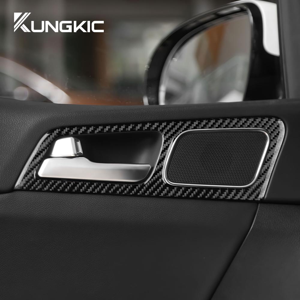 Carbon Fiber Style Interior Sticker for Kia Sportage 2017 2018 2019 2020 2021 LHD RHD Door Handle Area