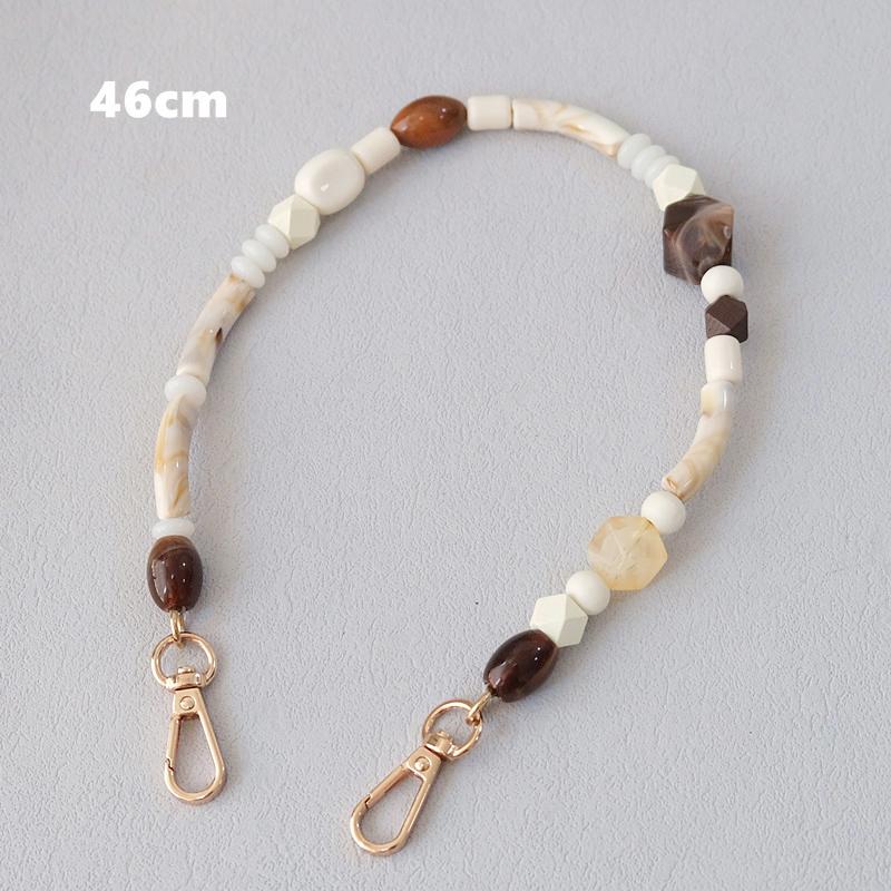 Новый аксессуар для женской сумки, красочные деревянные смоляные бусины, браслет ручной работы, акриловые цепочки для сумок, женская сменная цепочка для ручки сумки